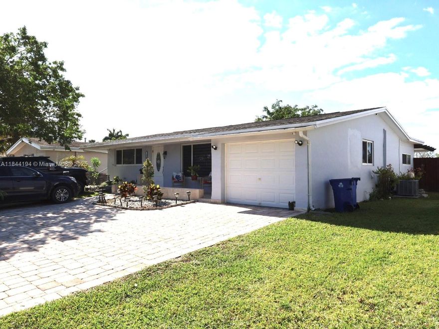 Centrally located, very well-maintained home with pool and one-car garage in the main town of Sunrise, Florida. Wide back canal where you can spend your time fishing in your own house. It's totally updated. The seller is very motivated and happy to help with the closing cost!!!