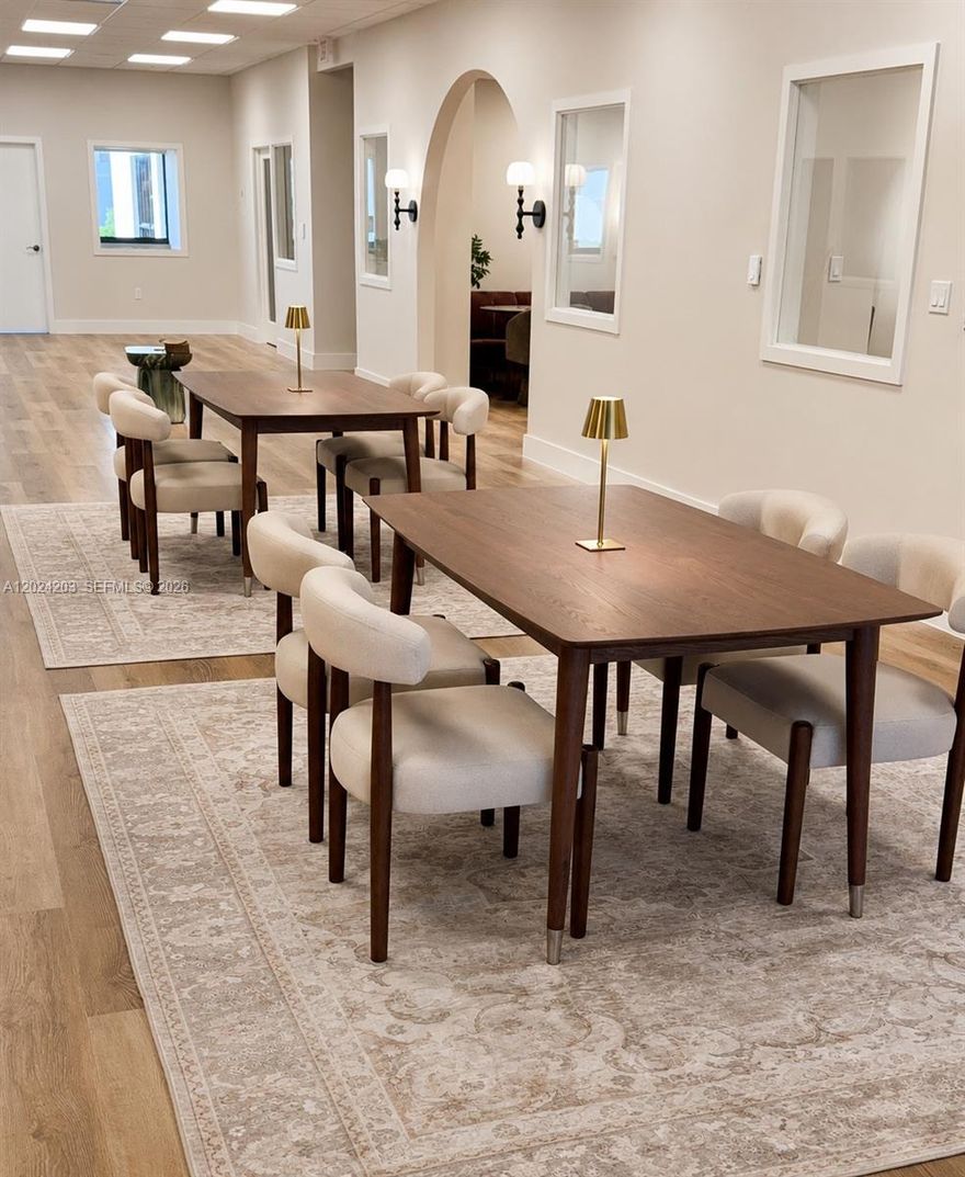 KONCEPT HQ is redefining what a private office should feel like in South Miami. This suite features a window facing the stunning interior lobby a curated, luxury environment that energizes and inspires. Real walls. Real privacy. Real community. All-inclusive membership includes WiFi, utilities, coffee, printing, conference room access, podcast/content room, dedicated concierge, biweekly networking events, a built-in referral system, and member directory exposure. On-site parking — a rare find in this market. Located near Old Cutler surrounded by South Miami's most sought-after restaurants and professional destinations. Join a membership community intentionally built around collaboration, referrals, and growth.