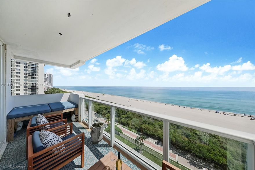 Every day is a vacation when you wake up to the sound of waves crashing on the sand as you enjoy your morning coffee on the balcony. Spacious NE corner unit, no neighbors, with direct ocean view and views of the intracoastal. Solid concrete walls mean you never hear your neighbors, oversized bedrooms, 2 walk in closets, 1 storage room, in unit washer and dryer, and a newly remodeled 2nd bath. The building well managed and in amazing shape with brand new hallways, elevators, pool surface, and sidewalk to the beach. Short term rentals allowed. Amenities Included: Beach & pool chairs, 24/7 gym, valet parking TV, internet, water, pest control, secure package room, electric car parking, bicycle parking, grand lobby, bbq picnic area, 24/7 security.