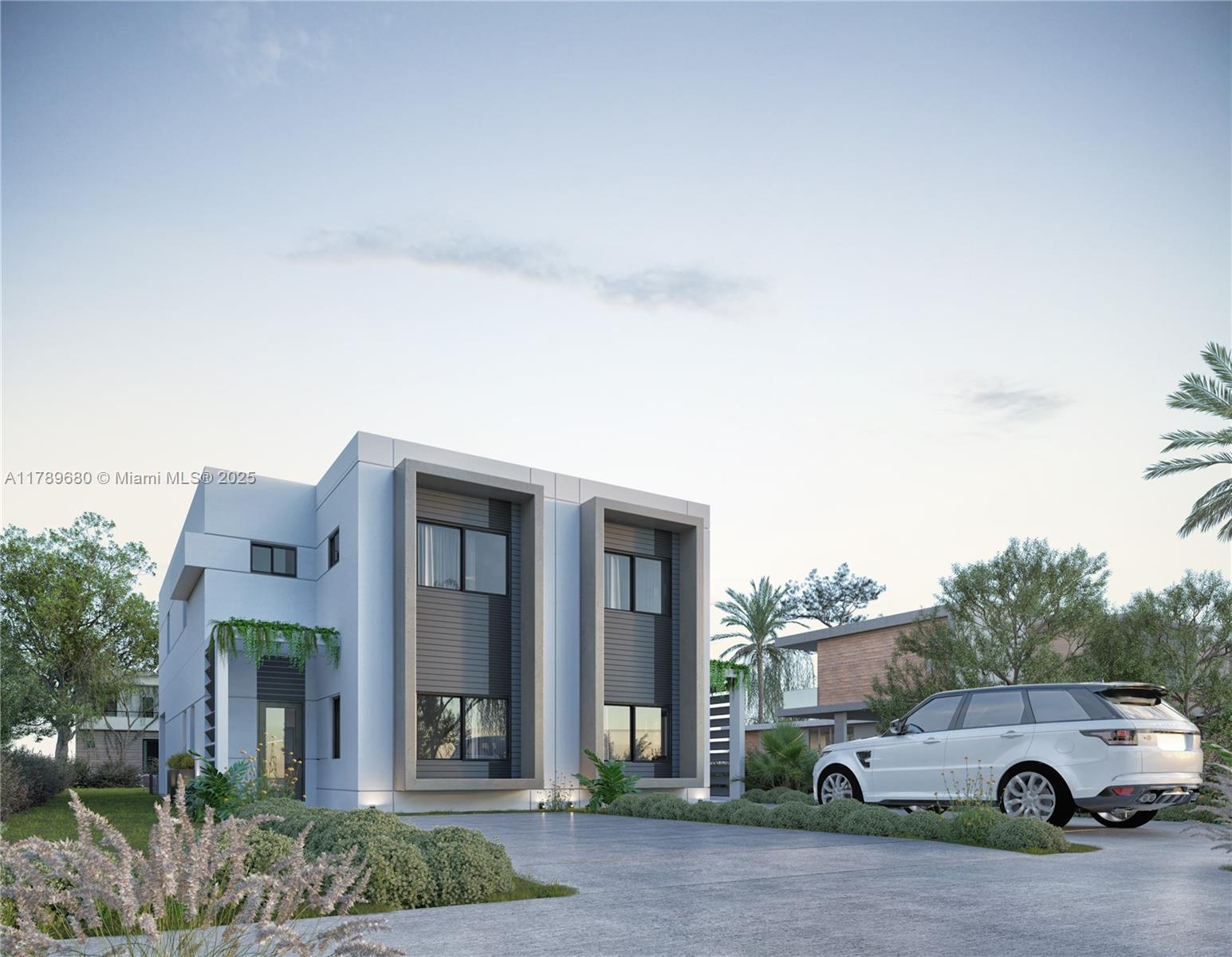 Totaling 3,478 sqft. Each unit is thoughtfully designed with 4 bedrooms and 4 bathrooms, offering exceptional living space and rental income potential. Skip the lengthy permitting process—this shovel-ready project saves you time and thousands in design and approval fees. Priced at just $180/sqft, well below market value, this is a rare opportunity for builders, or end-users to capitalize on a high-upside property. The 7,150 sqft lot is centrally located near design district, Wynwood and Magic City, with surrounding new construction homes trading well above $1M. Renderings and full architectural plans available upon request—bring your vision to life today.