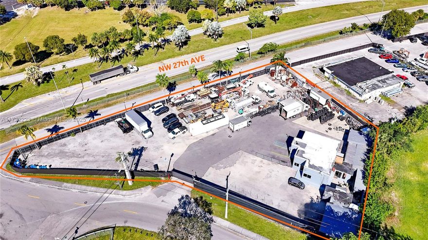 Investor ALERT in Opa Locka Area!!! This property features nearly an acre of land designated for industrial use that can easily be sectioned off and leased to multiple tenants. It includes a standalone building with 5 office spaces, 3 office entry points,  3 bathrooms, and a welcoming lobby area. The area is completely enclosed and features 3 street access points, surrounded by high-quality aluminum fencing. It is also equipped with security cameras and outdoor motion detectors and lighting to ensure maximum privacy and safety. So much potential, don’t miss this opportunity-CALL TODAY.