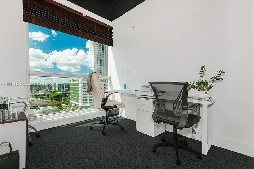 Prime Brickell Office Opportunity! 
Step into an impeccable office space in a boutique building with stunning East exposure and Brickell skyline views. This modern suite offers a private glass-enclosed office, a spacious open work area.
Move-in ready—the perfect blend of functionality, prestige, and convenience in the heart of Miami’s financial district.