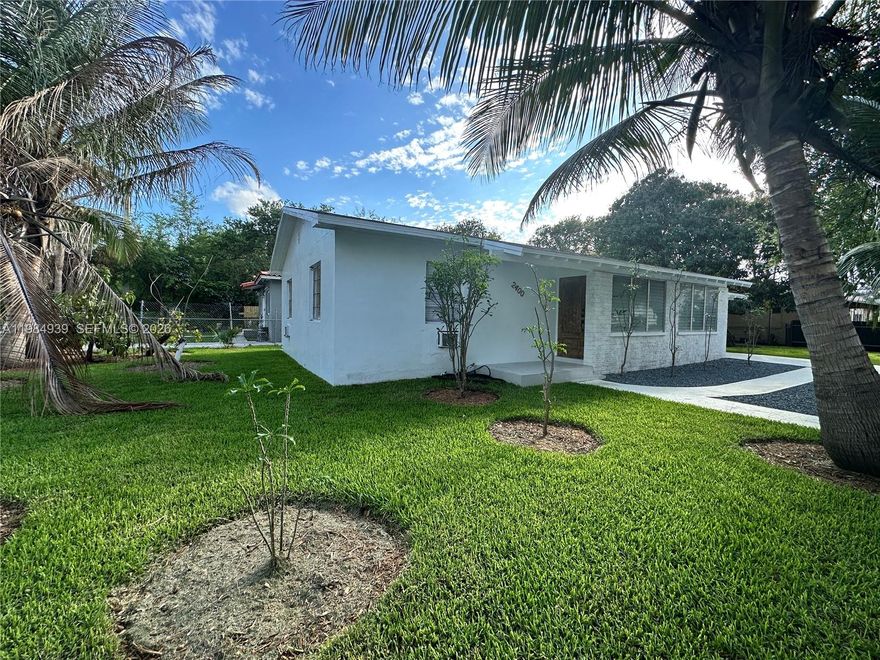 Nestled in the heart of Miami is this newly remodeled corner lot vintage gem. The kitchen has been newly remodeled with wooden cabinets and granite counter tops. The bathroom has also been remodeled. Whether your are looking for a starter home with a big yeard, fruit trees and a place to relax or desire the cultural vibe that is nearby, this home is located in the perfect spot. Only minutes away from expressways, the airport, downtown and the beaches. It is central to all of Miami. Potential income property.