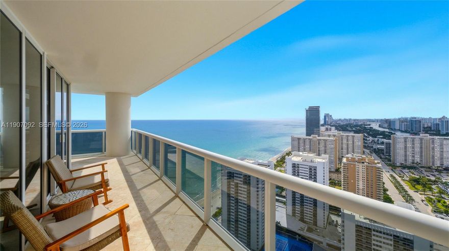 Discover luxury beachfront living in this fully furnished 2 bedroom and 2 bathrooms, corner residence featuring 1,782 sq.ft of interior space and 450 sq.ft of balcony. Enjoy breathtaking, unobstructed ocean & Intracoastal views from two balconies with desirable southeast exposure. The spacious layout offers elegant finishes and a large walk-in closet. Resort-style amenities include a spa, two-story fitness center, heated infinity pools, direct beach access, on-site dining, 24/7 security, & more. Experience the ultimate in oceanfront living!