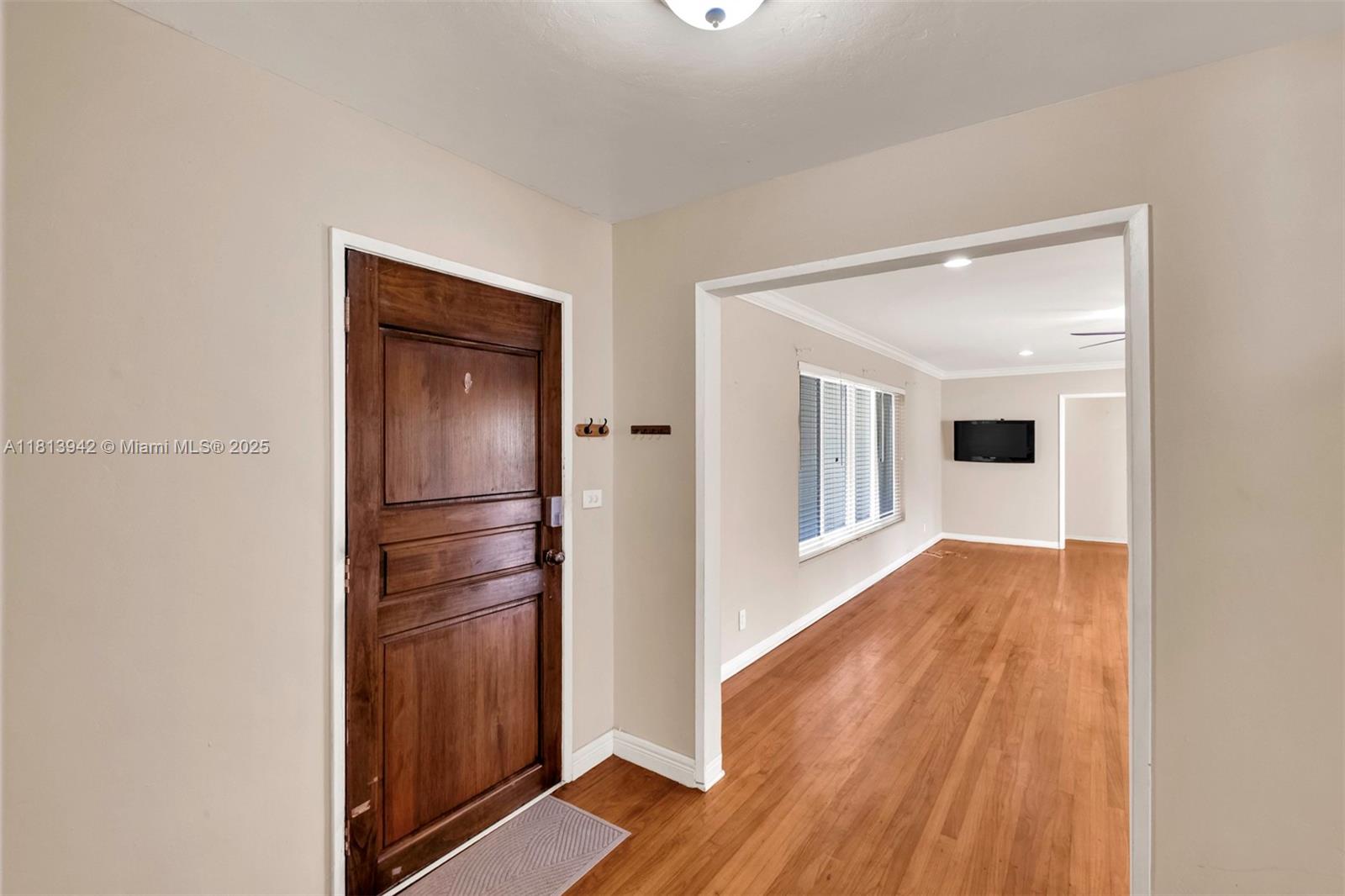 3 bedrooms and 2 full baths on a corner lot in Miami Shores. Attached one-car garage plus storage. Impact windows, central air, open floor plan. Vacant and available for occupancy now.