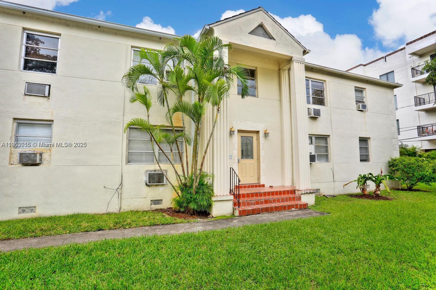 A wonderful and central Coral Gables location between Ponce de Leon and Douglas Road. This great Miami location offers theaters, wonderful restaurants around Miracle mile, gyms and parks. The apartment has beautiful wood floors throughout. Located on the second floor of a two story building. A total of 4 units in the building. Washer/dryer is available for all units to share and located behind the building. One AC unit in each of the 3 rooms (2 bedrooms). A comfortable setting with grass and plenty of street parking. $200 cleaning fee nonrefundable. Happy to show, advance notice needed to see inside.