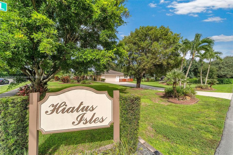 Stunning Davie home in sought-after Hiatus Isles!
A must see spacious 4 bedroom/3 bath beautifully maintained home. This property features impact windows and doors, a private backyard oasis with a relaxing waterfall pool, and the most peaceful pond views. Newer A/C, ultraviolet (UV) lights have been installed inside the home’s air ducts (HVAC system), flat roof replaced with transferrable warranty, Gas Range perfect for cooking. Enjoy RV parking with water and electrical hookups, perfect for adventure lovers. Just steps from Robbins Preserve and the Davie Lodge, with playgrounds offering trails and nature escapes perfect for family time. 

 A rare find combining comfort, convenience, and South Florida charm — schedule your private showing today!
