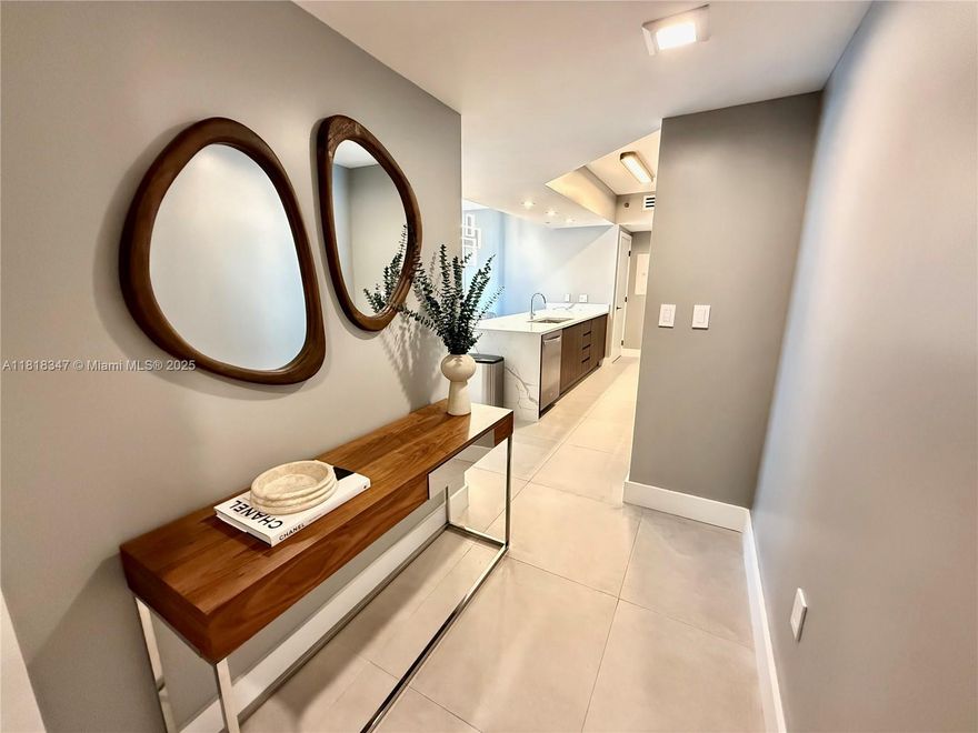 LOCATION! LOCATION! LOCATION!!! Spacious 2-bed, 2-bath split floor plan unit has been thoughtfully updated modern style, iPad smart home features controlling LED lighting, A/C & blinds. Enjoy cooking in your Italian kitchen with quartz countertops with stainless steel appliances. The apartment also boasts fully renovated bathrooms & a flooring upgrade. 1 assigned parking on the 4th floor next to a column. Motorcycle parking and additional car spaces may also be rented. The building features resort-style amenities: Pools, rooftop pool with a summer kitchen, Amazing fitness center & a large COLD PLUNGE, 24-hour concierge, valet service, Movie theater, party room & spa. Few steps from Brickell City Centre, Mary Brickell Village & Financial District. Access to Miami Beach and MIA Airport.