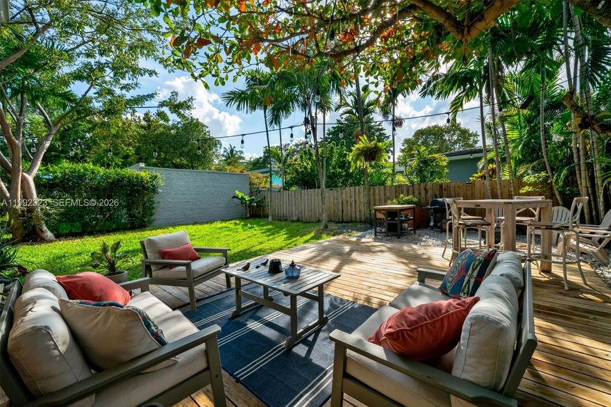 Find your space at this lovely home sited in one of Miami's most historic and tree-lined neighborhoods: Spring Garden. This renovated house has 4 Bedrooms & 2 Bathrooms with a front porch, office/den, fenced in large back yard and wood deck perfect for entertaining. The 5,000 SQFT lot offers plenty of free yard space to entertain. Located in a tranquil, canopied area of Miami, Spring Garden residents enjoy peaceful living in the Miami River District. The neighborhood is characterized by its broad streets and drives, large lot sizes, and two neighborhood parks. This home is conveniently located close to Downtown, Miami Beach, and Wynwood. Offered unfurnished. Pest control and water covered by the landlord.