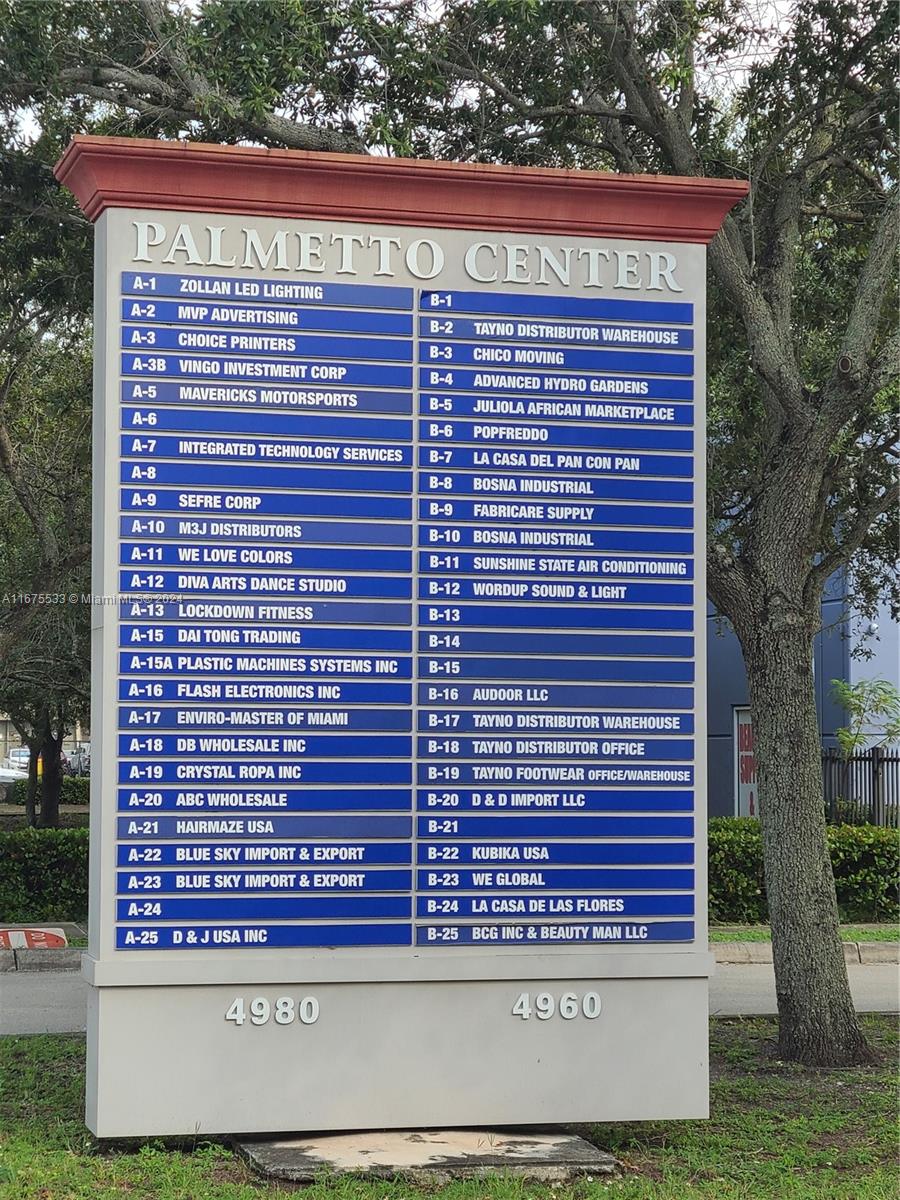 3000sf Warehouse/Office Condo located in The Palmetto Center, in an OPPORTUNITY ZONE!!! Currently operating as a gym and all equipment is included in the sale price. Front entry/rear grade level roll-up(12’X14’), 20' clear twin T roof, Private restroom. Easy access to 826, I-95, FL Turnpike and I-75. Small bay warehouse space is hard to find and usually only available as a lease product. You can be the landlord, allowing you to control costs and build equity!