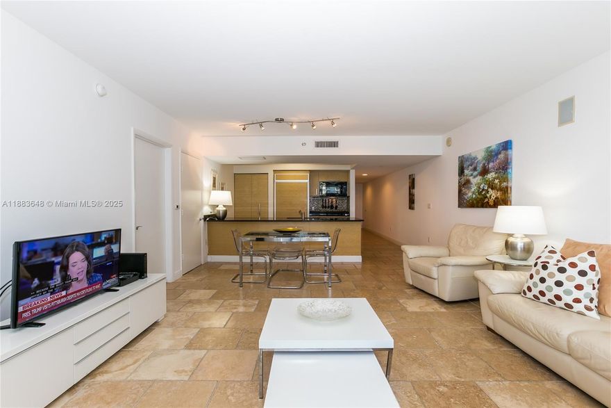 Beautifully furnished 2 Bedrooms/ 2 Baths. King bed in master bedroom and two twins in second bedroom. NE panoramic ocean and intracoastal views. Resort style amenities. Infinite edge pools, full service spa, 50,000 sq. ft. fitness center overlooking the ocean, regular exercise classes, restaurant, pool & beach service, valet & concierge.