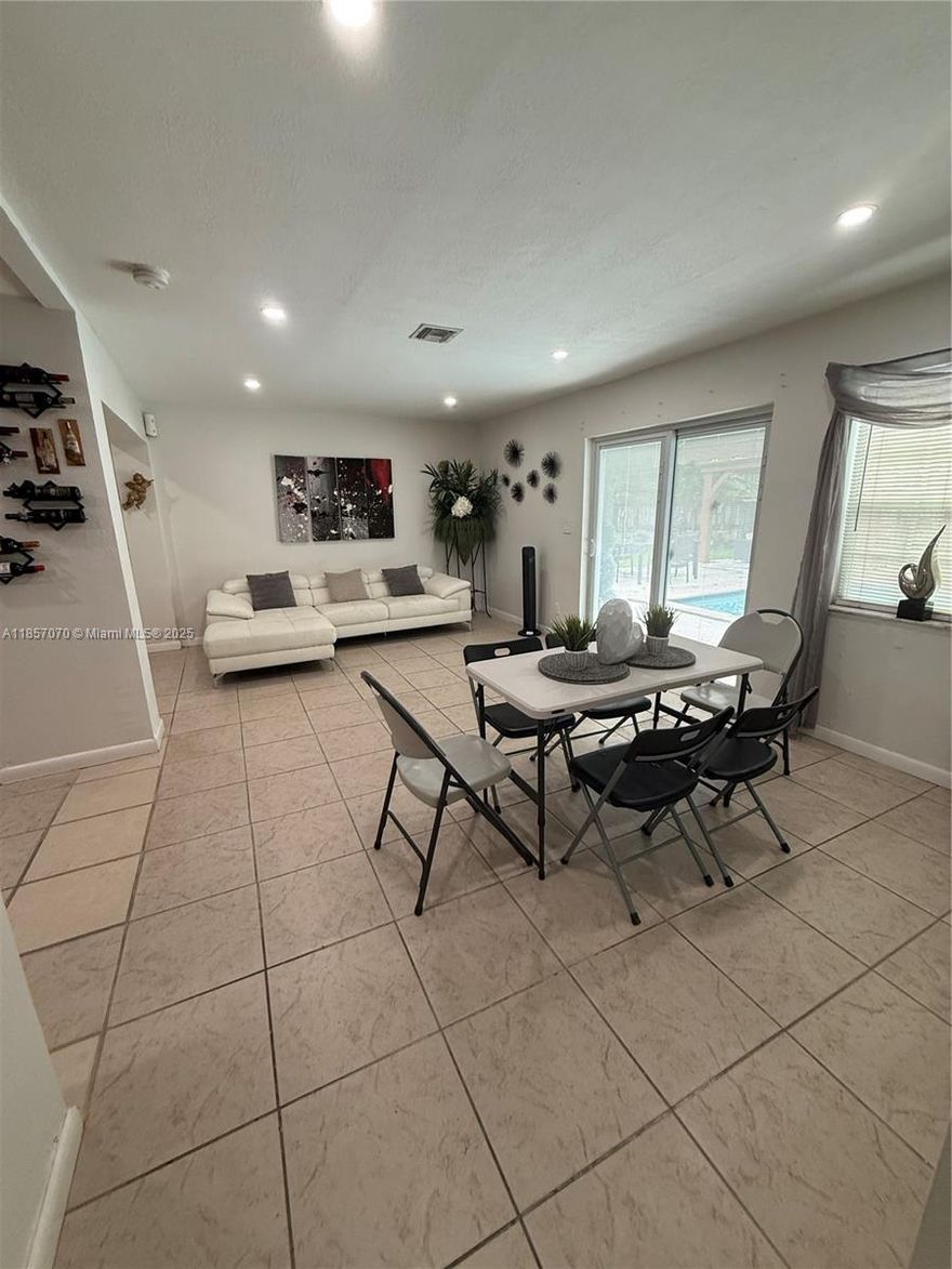 Centrally located in the Hollywood area. Single family home with a pool. plenty parking space. 3/1.Close to expressways , Hospital and convenient store. Patio is a paradise with furnitures and a barbeque area. Big sheet for storage. Landlord requires Renters insurance , 4 last paid stub, background check credit report P.O.F. .Washer and dryer inside the unit.A must See!!!.