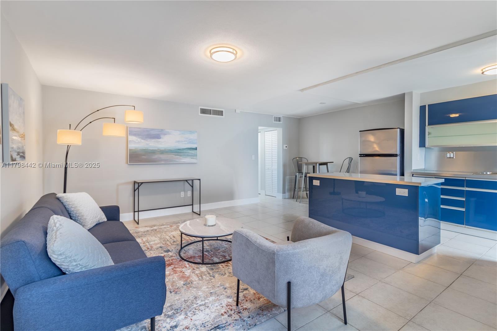 Bright and spacious, this beautifully remodeled 1-bedroom, 1-bathroom residence is nestled in South of Fifth, the most sought-after neighborhood in South Beach. A completely new electrical system, all-new internal and external wiring. The modernized kitchen includes a new gas stove, updated island countertop, and a stylish new backsplash. The bathroom was rebuilt from the studs. Additionally, a brand-new HVAC system ensures year-round comfort. Enjoy a spacious south-facing balcony with fantastic views. The quiet building offers an elevator, parking, and is pet-friendly. Located just a short walk from the beach, top restaurants, shopping, and entertainment, this move-in-ready home comes with the peace of mind of city-approved, code-compliant updates.