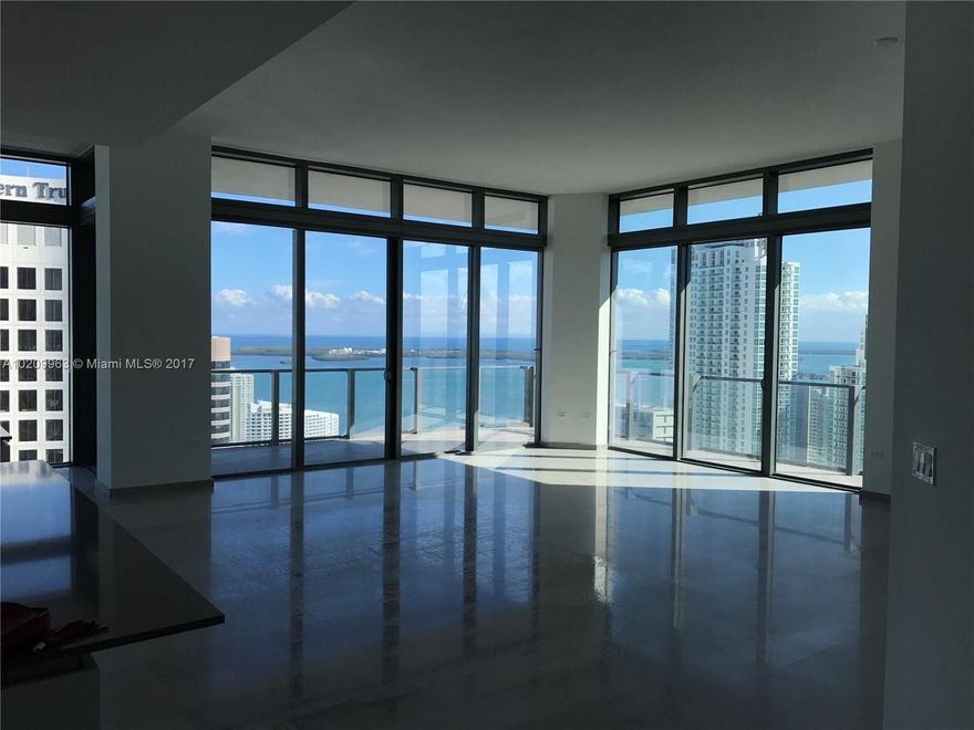 PENT HOUSE BRICKELL CITY CENTER REACH. 40th floor, breathtaking ocean and city views.  3 bedrooms plus a Maids/laundry room with a full bathroom. 4 full baths for each room, half bath for guests. Marbles floors throughout.  Spectacular kitchen with all SS appliances and wine cooler.  Come and live in the Prestigious Brickell City Center, the epicenter for entertainment, Zagat rated restaurants and lounges/bar, high class stores and boutiques and much much more.