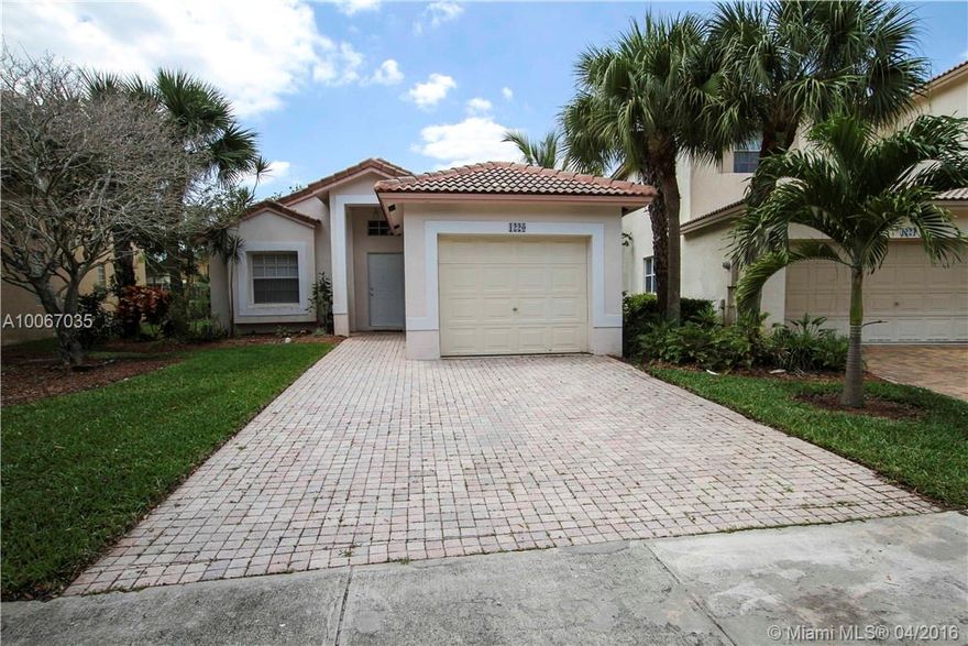 3/2 Updated Single Family Home in Pembroke Isles a gated community. Kitchen with granite counter tops and stainless steal appliances. Fresh interior and exterior paint. Tile floors throughout. Lush landscaping with great curb appeal. One Car Garage. Great Community with many amenities to offer, like: clubhouse, pool, tennis, gym, sauna, basketball, etc.
