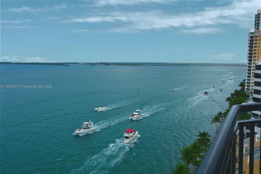 Don't miss the opportunity to enjoy Island living at its best. Live on a tropical island in the heart of Brickell. Enjoy the endless water views from this furnished, bright, peaceful, charming and completely renovated two-bedroom residence. Ready to move in, spacious layout, split floor plan, great closet space. Granite counters, SS appliances. Building features resort style amenities with renovated lobby, full gym, spa, saltwater pool with BBQ area, Tennis courts, Racquetball, party room, convenience store, child play area, valet, security and more. Great opportunity to live in the center of it all... steps away from best shopping, dining, entertainment.