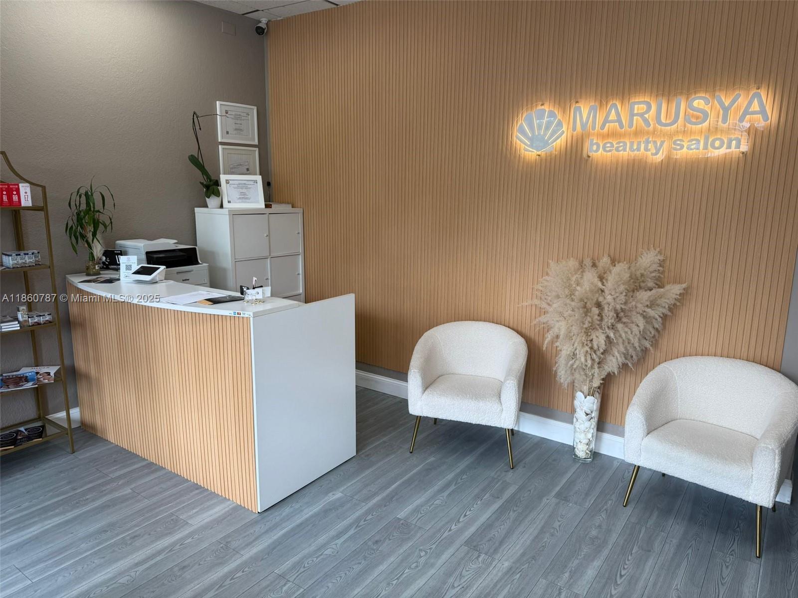 MARUSYA Beauty Salon in North Fort Lauderdale is providing access to high-end eyebrow, eyelashes, permanent
makeup, face treatment services, and nail services at convenient times and affordable prices! HISTORY in
numbers: more than 7 years of successful experience, have been visited by more than 10,000 satisfied customers,
have created more than 100,000 perfect eyebrows. Great own website. Great location. City parking. Do not walk in.
Do not disturb occupants. Includes furniture, fixtures, and equipment. Inventory. 5 years left on lease. Great for
Emigration Visa.