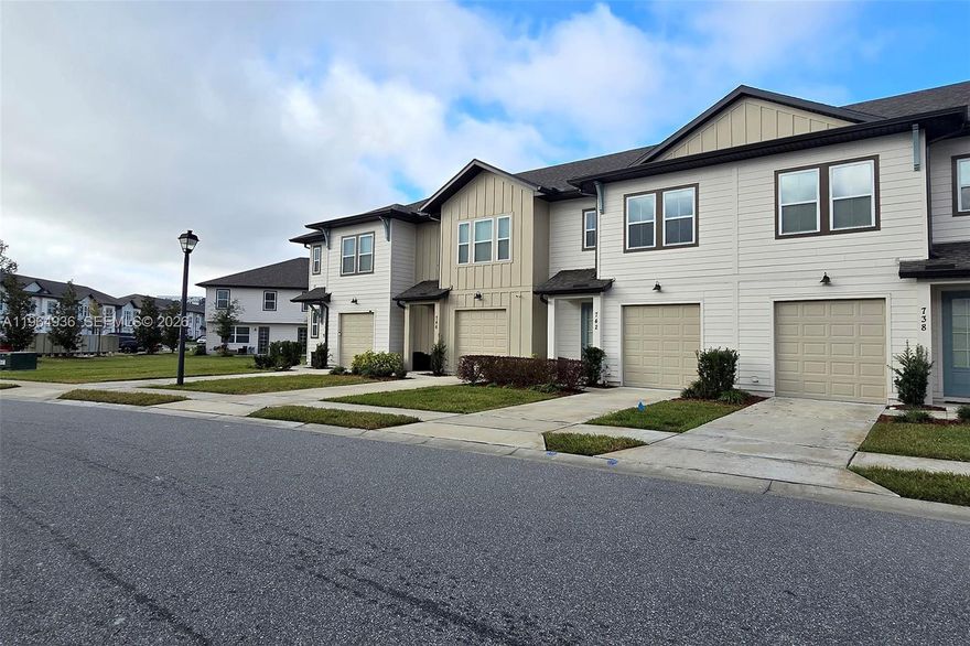 NO RENTAL RESTRICTIONS – PRIME INVESTMENT OPPORTUNITY NEAR DISNEY. Exceptional townhome approved for both short-term and long-term rentals, ideal for investors or as a primary residence. Located just 8 minutes from Walt Disney World, this property offers the perfect combination of strategic location, strong income potential, and resort-style living. Featuring 3 bedrooms, 2.5 bathrooms, and a 1-car garage, plus convenient guest parking next to the unit. The second floor offers wood flooring throughout (no carpet), abundant natural light, and peaceful lake views. The open-concept kitchen is designed to impress with 42” cabinets, stone countertops, a center island, and a full package of stainless-steel appliances, including range, refrigerator, microwave, dishwasher, washer, and dryer. The kitchen flows seamlessly into the living and dining areas, making it perfect for entertaining or hosting guests. Upstairs you will find three comfortable bedrooms and two full bathrooms, while the main level includes a convenient half bath for visitors. Enjoy a true resort-style community with outstanding amenities: beach-entry pool and water park, fitness center, spa and hot tub, playground, sand volleyball court, 18-hole mini golf, clubhouse, TV lounges, business center, and event spaces. Ideally located near shopping centers, supermarkets, Posner Park, Champions Gate Village, and just minutes from Disney, Universal Studios, and major highways. Move-in ready.