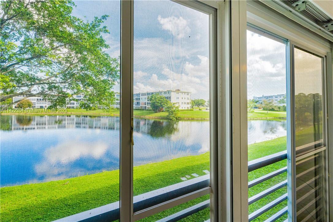 Gorgeous & Bright residence with magnificent water views from from every room. Updates include: **HIGH END Sound Proof Hurricane Impact windows and doors. UPDATED BATHROOMS and REMODELED KITCHEN. Crown Molding, Large Patio, Central air, and NEWER APPLIANCES. This 1 bed + 1.5 bathroom is perfectly MOVE-IN READY with lots of natural light and spacious closets. Close to elevator for convenience, it also comes with LARGE STORAGE room near the laundry room. WALKING DISTANCE TO LYNDHURST POOL, BACK OF THE CLUBHOUSE ,AMENITIES INCLUDING THEATER ,INDOOR AND OUTDOOR POOLS, RESTAURANT ON PREMISES, BILLIARDS, PICKLEBALL, CLASSES AND CLUBS,COURTESY SHUTTLE AND SO MUCH MORE! bonus: Ok to rent after 1 year of ownership with 3 months minimum.