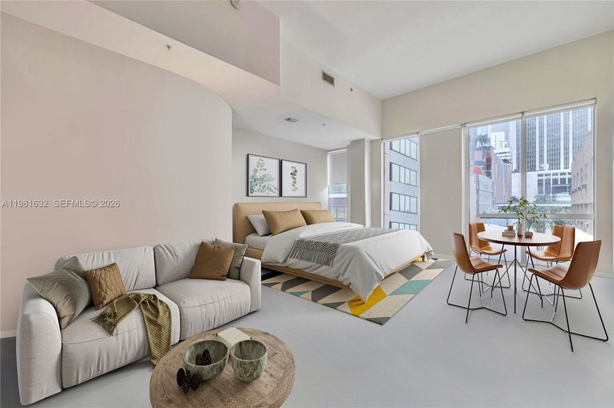 Live in the heart of Downtown Miami in this double-ceiling, oversized loft-style studio at Vizcayne South Tower. The bright, open layout offers modern elegance and versatility. Centrally located, it’s near Bayfront Park, the Metromover, and the vibrant Brickell district.

Residents enjoy access to three resort-style pools, a state-of-the-art fitness center, spa, and 24/7 concierge services. Storage unit and assigned covered parking included. A perfect blend of style and convenience in the heart of Miami.