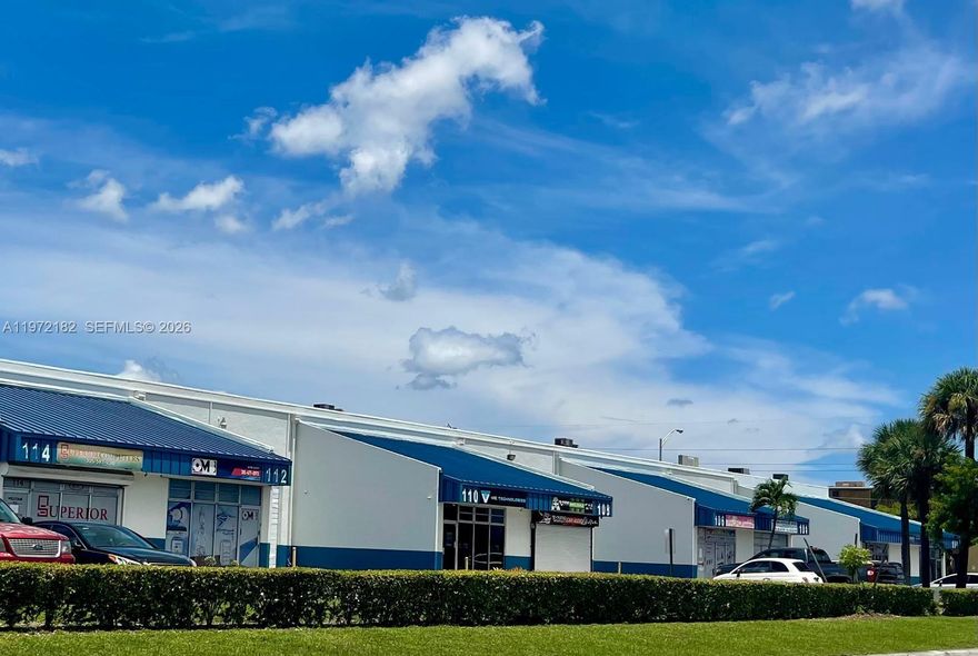 Prime opportunity to lease this industrial warehouse office condo unit located near Miami International Airport. Unit #112 offers 2,472 SF, with approximately half of the space built out as air-conditioned offices, a workshop area, a full kitchen, two bathrooms, and additional functional workspace. The remaining half consists of warehouse storage with street-level loading. Zoned IU-2 (Heavy Industrial), the property features 18-foot clear ceiling height, 3-phase power, and three dedicated parking spaces. Ideal for logistics, distribution, light manufacturing, or service-oriented businesses seeking a flexible office and warehouse layout.