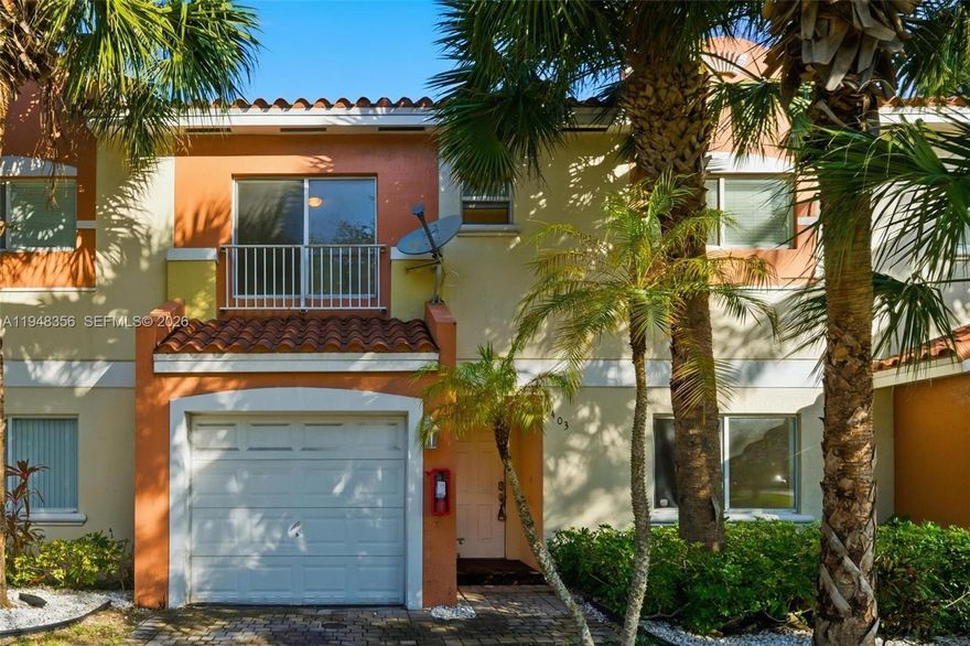 Well-maintained fee-simple townhouse located in the desirable Tango Village community of Fort Lauderdale. This 2-bedroom, 2.5-bath home offers approximately 1,250 sq ft of living space with a functional layout, first-floor entry, and the primary bedroom upstairs. Built in 2008 with CBS construction, the property features tile floors, central heating and cooling, high-impact windows and doors, and a 1-car attached garage.

Enjoy outdoor living with an open balcony, open porch, patio, and fenced exterior. Pets are welcome with no restrictions. Maintenance includes exterior building, cable TV, landscaping, roof repairs, sewer, and water. Conveniently located near major roads, shopping, dining, and schools. No HOA approval required. Ideal for both homeowners and investors. Easy to show.