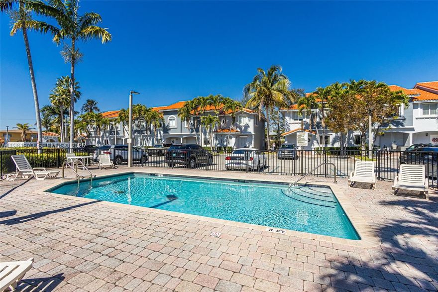 Hidden Gem in Melrose Point – Boutique Gated Living in San Souci! Welcome to this beautifully maintained 2-bedroom, 1.5-bath Mediterranean-style townhouse located in the gated 25-unit community of Melrose Point in North Miami’s desirable San Souci area. Tucked away off Biscayne Boulevard, this boutique enclave surrounds a charming community pool and offers a peaceful, private setting. This light-filled residence features 9-foot ceilings, elegant architectural details, and an open-concept layout ideal for comfortable living. The kitchen offers granite countertops and stainless steel appliances, while recent updates include refreshed finishes and modern lighting. Upstairs, you’ll find two spacious bedrooms with generous closet space. Enjoy a private fenced patio perfect for relaxing or entertaining, along with the convenience of in-unit laundry. Residents benefit from low association fees and community amenities including a pool, dog park, and children’s play area. Centrally located just 10 minutes from the beach, Bal Harbor and with easy access to all local shopping and dining, the San Souci Tennis Center and major roadways. Move-in ready and pet friendly!