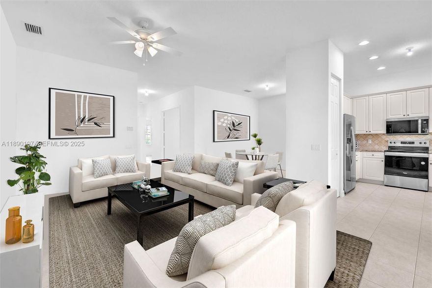 Hurry – the Right Price at the Right Location!
Bright and spacious one-story single-family home in the highly sought-after Valencia Pointe community in Boynton Beach! This beautiful 3-bedroom, 2-bath, 2-car garage residence offers 1,615 sq. ft. of modern, comfortable living space. Recently painted and featuring brand-new appliances, this move-in-ready home is designed for effortless enjoyment.
Valencia Pointe is a premier 55+ very active adult community offering resort-style amenities including a steam room spa, pickleball, other courts, a café, and a vibrant social calendar.
Don’t miss this opportunity to embrace the S Florida lifestyle in a welcoming & upscale setting—all at a newly reduced price! Conveniently located near supermarkets, shopping malls, doctors’ offices & more.