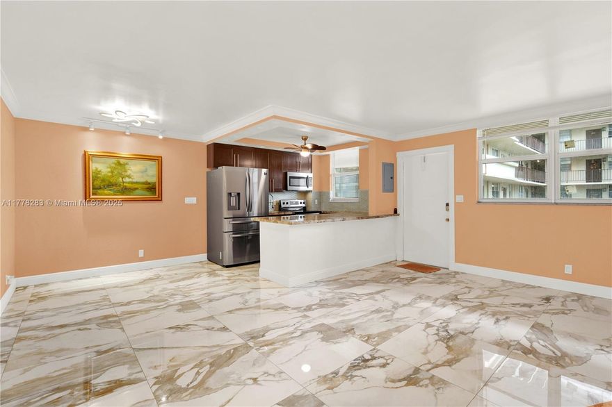 Welcome to Your New Home in Hollywood! Experience this stunning, fully remodeled apartment's perfect blend of comfort and convenience. The highlight of this unit is the expansive front terrace, beautifully furnished and ready for you to enjoy sunrise, sunsets, or gatherings with family. Located just moments away from vibrant events and the beautiful beach, you'll enjoy easy access to everything that makes Hollywood a fantastic place to live. This home boasts impact windows, and every appliance is modern and digital, all less than two years old, including the air conditioner and water heater. Residents also benefit from the building's amenities, which include a gym and an event salon, perfect for hosting gatherings. Don’t miss out on this incredible opportunity to make this your new home.