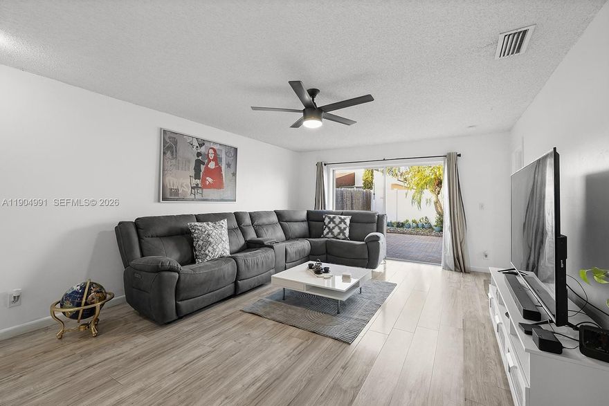 BRAND NEW ROOF AND FRESHLY PAINTED!! This charming one-story home features 3 bedrooms and 2 bathrooms in a highly desirable Miramar West. Large paver patio is what people love! The outdoor space for BBQ and family gatherings is a plus in every home. Enjoy a split-bedroom layout, New Appliances, ceiling fans, a security system. Located in Silver Lakes–Sapphire Park! Residents benefit from the fantastic Silver Lakes HOA amenities including a community pool, beach park, lush landscaping, walking paths, parks, and 24/7 community security. Conveniently located near top-rated schools, shopping, dining, and major highways, this home offers the perfect blend of comfort, convenience, and community living. Don’t miss your chance to make this beautiful property your new home!