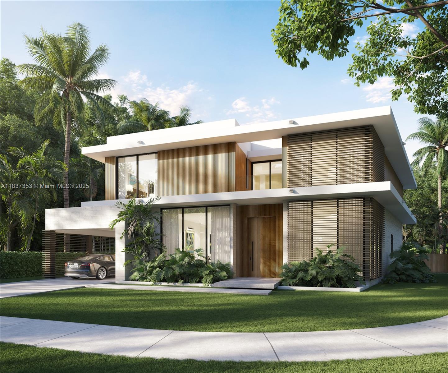 Captivating under construction home on a peaceful street in Coconut Grove, offering 6,281 SF under A/C (8,190 total). This 6 bedroom, 5 bathrooms, and one half bath residence features a sculptural spiral staircase, floor-to-ceiling windows, and effortless indoor-outdoor flow. The sleek chef’s kitchen with premium appliances opens to a spacious great room and lush outdoor haven with summer kitchen, heated pool & spa. The serene primary suite offers a private balcony. A finished basement adds space for a gym, media room, or storage. Ideally located near top schools, marinas, parks, and minutes from Brickell & Miami Beach. Completion September / October 2025