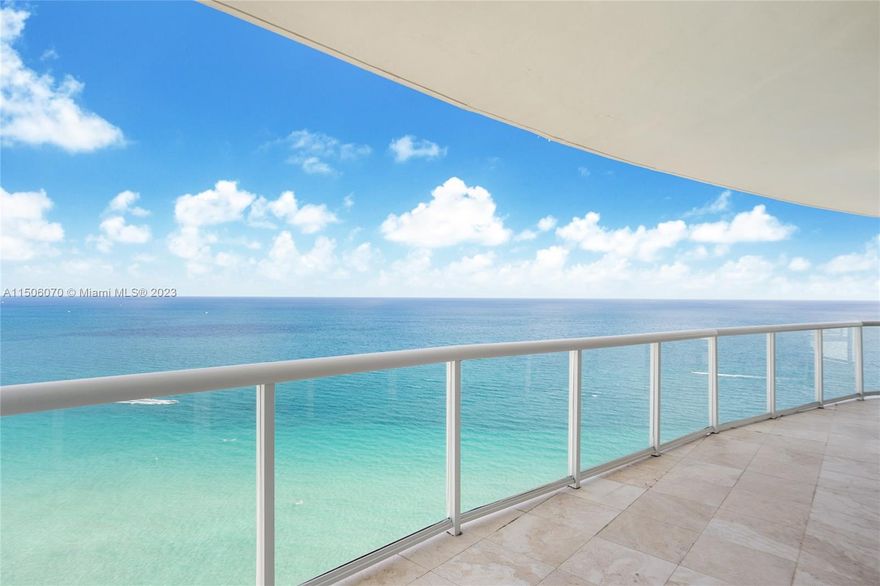 Spectacular Direct Ocean views from this 29th floor unit. 2 Terraces. 3 Bed, 3.5 Baths plus Den. Corner unit. Private elevator, large living space with wraparound balcony overlooking the ocean. modern kitchen. Renovated Master Bedroom with direct ocean views, walking closet, and fully renovated bathroom, 2 additional suites plus family room. Brand new Laundry room with extra storage. 2 Assigned Parking Spaces. Millennium Condominium is a boutique building with only 4 units per floor, great service and amenities including Tennis Court., Beach and pool Service, Spa, Fitness center, BBQ areas and more A must see.
