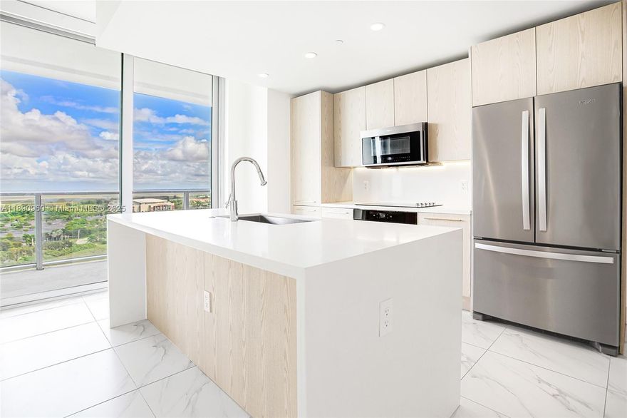 New Condo with stunning views from the spacious private balcony on the 25 floor. Featuring contemporary living spaces with stainless steel appliances, Hansgrohe fixtures. This luxurious unit offers an open-plan with den living space, open kitchen, seating & dining areas with Italian cabinets, white quartz counter-top, panoramic floor to ceiling impact windows, and porcelain floors throughout. Resort-inspired amenities include a state-of-the-art gym, spa, sauna & steam room, business center, kid’s playroom, Theatre Room, Indoor club room with bar, lounge, catering kitchen, event/party space. guest suite, infinity-edge pool, jacuzzi, BBQ area, 2 state-of-the-art tennis courts, pet spa, and 24H security & valet.
