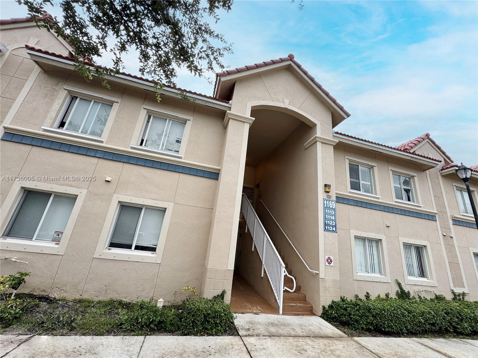 This beautifully upgraded 3-bedroom, 2-bathroom second-floor unit seamlessly combines comfort and style. Featuring tile and carpet flooring throughout, a kitchen with stunning countertops, wood cabinets, and fully functioning appliances, this condo is great to live in. Located in a quiet corner of the complex, it offers a peaceful balcony with lovely nature-preserved views. The community is investor-friendly, allowing immediate rentals, making it a fantastic income opportunity. Conveniently situated near the Florida Turnpike, I-95, shopping, schools, and the airport, this unit offers excellent accessibility and value. Don't miss out—schedule your viewing today!----------UNIT RENTED TILL 9/30/2025, PAYS $2,000.00 PER MONTH - tenant can show the unit on the weekend's afternoon