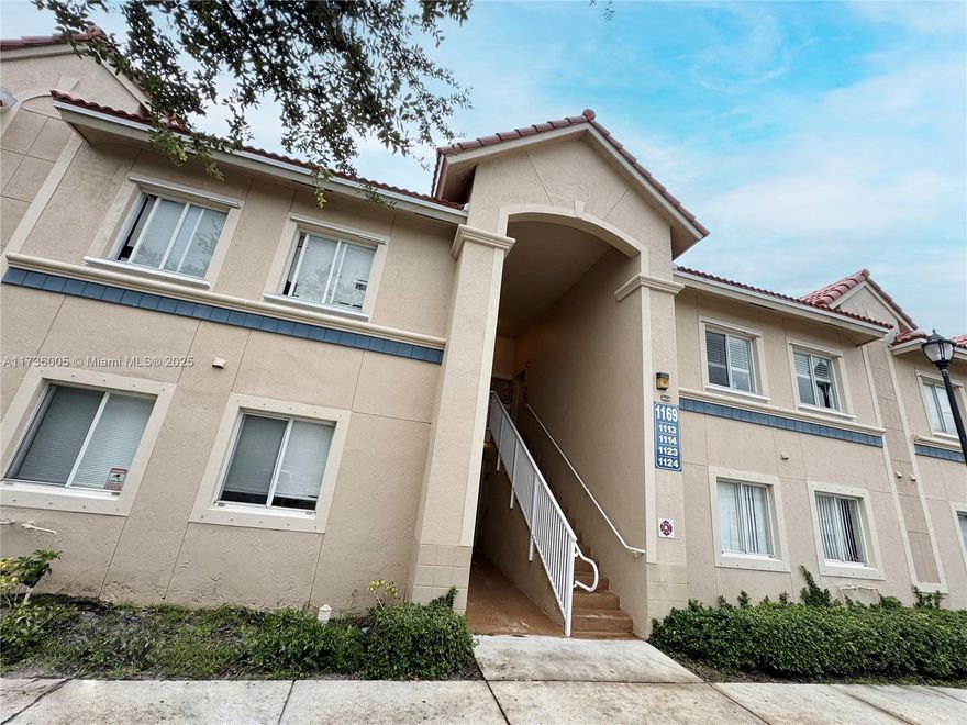 This beautifully upgraded 3-bedroom, 2-bathroom second-floor unit seamlessly combines comfort and style. Featuring tile and carpet flooring throughout, a kitchen with stunning countertops, wood cabinets, and fully functioning appliances, this condo is great to live in. Located in a quiet corner of the complex, it offers a peaceful balcony with lovely nature-preserved views. The community is investor-friendly, allowing immediate rentals, making it a fantastic income opportunity. Conveniently situated near the Florida Turnpike, I-95, shopping, schools, and the airport, this unit offers excellent accessibility and value. Don't miss out—schedule your viewing today!----------UNIT RENTED TILL 9/30/2025, PAYS $2,000.00 PER MONTH - tenant can show the unit on the weekend's afternoon