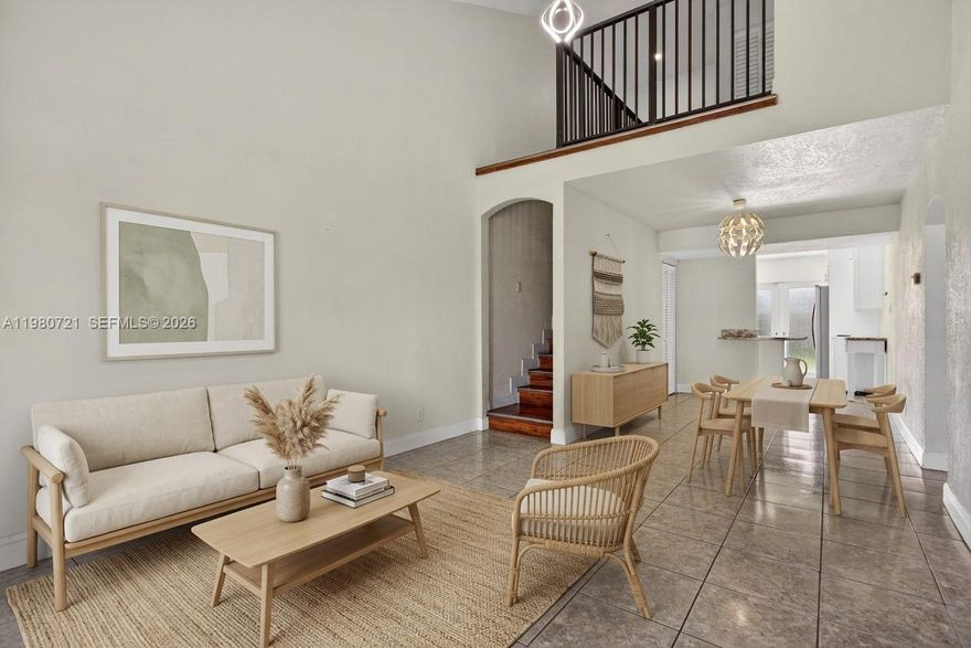 Discover this beautiful 3-bedroom, 2-bath home offering 1,508 sq ft of living space in the desirable South Pointe community of Sunrise. Designed for comfortable living and entertaining, the home features bright open living areas filled with natural light. The kitchen is equipped with stainless steel appliances, and the home also includes a brand new washer and dryer for added convenience. Impact windows provide peace of mind and energy efficiency. A spacious den offers flexibility and can easily serve as a home office, media room, playroom, or potential fourth bedroom. Step outside to your fully fenced backyard, perfect for pets, gatherings, or relaxing in your own private outdoor space. Ideally located near shopping, dining, parks, and major highways, this home offers the perfect blend of space, functionality, and location in one of Sunrise’s most desirable neighborhoods.