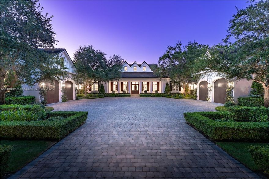 Welcome to 5925 SW 114 Terrace, an extraordinary Low Country-style gated estate in the heart of Pinecrest, designed by award-winning architects Portuondo Perotti. Set on a nearly an acre, this 5-bedrooms, 6 full bathrooms, and 2 half-bathrooms home offers refined living in one of Miami -Dade's top schools districts. All bedrooms are on the ground floor with en-suite baths. Chef's kitchen with Wolf & Sub-zero appliances, butler's pantry, and catering style service area. Entertain in the game room with wine cellar, poker & pool tables, cigar lounge & projector. Other features include: Savant Smart Home system, 4 car garage, whole -house generator, resort style landscaping designed by Fernando Wong complete this tropical sanctuary.