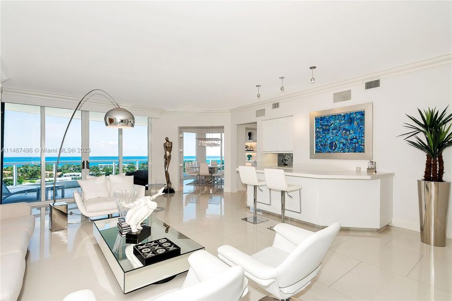 Breathtaking property, largest floor plan in the building, with spectacular water view from all rooms in the unit! Unit has been remodeled, all areas have porcelain flooring, except the master bedroom with laminated wood, and two of the bedrooms with porcelain imitating wood. Property has super high-end finishes and new white Kitchen from Armadi. The COMPLEX offers a gorgeous completely renovated SPA, with sauna, hair saloon, restaurant, and a super equipped fitness center. Also there are 3 pools and 4 tennis courts. This Unit won' t last!! MUST SEE!!!