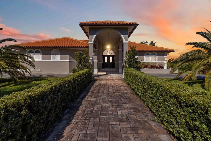 A Rare Gem on 2.5 Acres – Flooded with Natural Light & Built for Entertaining!

This impeccably renovated estate is designed to bring the outdoors in; expansive windows and sliding glass doors invite natural light in. This 5 bed/5 bath home is perfect for both relaxation and entertainment: a stunning freeform pool is complemented by a cabana room with a full bath and a unique sunken bar that serves both the interior and the pool area. Additional amenities include an EV charging station, a whole-house backup power system with an underground gas tank, and a three-car garage. The full-size basketball court, dedicated gym room, and separate workshop add to the home’s versatility. With plenty of land for horses (& ostrcihes), this property is a rare blend of luxury, space, and function.