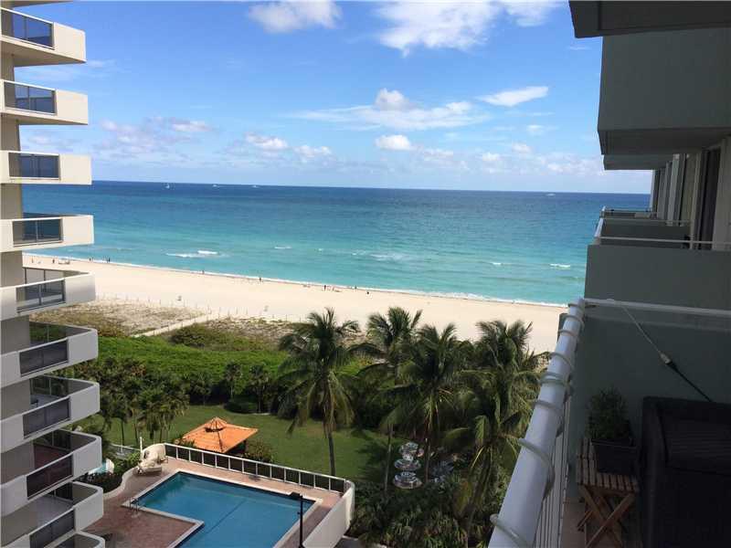 Beautiful & bright 2bd/2ba with wonderful ocean views from every room. Large master with customized walk-in closet. Updated kitchen & bathrooms, designer fixtures, great storage, large balcony & tile throughout. Full-service building with great amenities, such as: ocean view swimming pool w/ towel service, fitness center, sauna, 24 hr security, valet, covered parking, & in-house restaurant. AC, cable, & internet included in rent.
