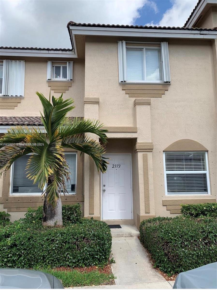 Spacious townhouse available in the desirable gated Towngate Community within Keys Gate has 3 bedrooms 2 full bathrooms and a powder room. This home features laminate flooring in the living spaces and tile flooring in all three bedrooms, which are located on the second floor, washer and dryer in unit. There is also a fenced patio area for added privacy. The community offers 24-hour roving security, a community pool, a playground, and more. Rent includes cable, internet, and trash removal.