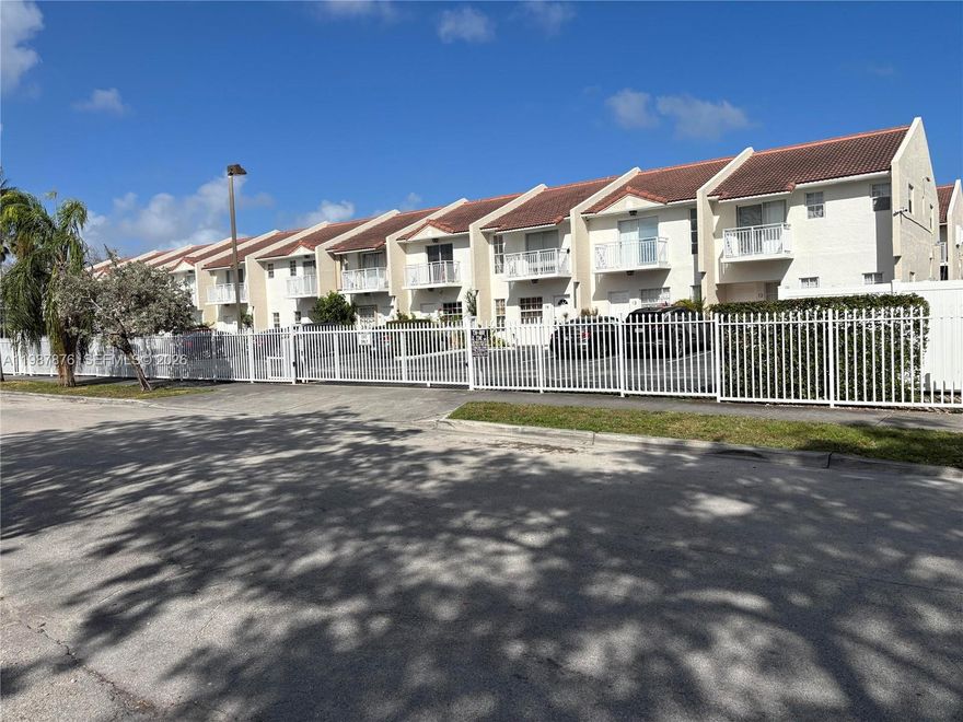 Welcome to this charming 2 story townhouse located in the heart of N. Miami Beach! This unit features 3  bedrooms and two & a half modern bathrooms. Located right off Biscayne and 140th St. Corner unit for additional privacy. Gated community, with security cameras. 2 parking spaces. Located right near a super Target for all your basic shopping needs, Close to Surfside, Aventura and FL International university. Brand new charter school opening a block away. Little fenced in BBQ area in the back.