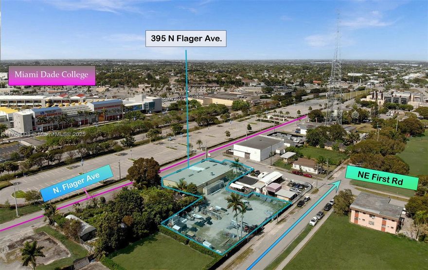 Rare Commercial/Development Opportunity in the Heart of Homestead! Includes a 6,212 SF freestanding building on a 15,000 SF lot plus two adjacent vacant parcels totaling 15,000 SF (9,000 SF + 6,000 SF) for total of 30,000 SF. Currently home to Triana Fence & Supply, a long-established fence manufacturer and supplier. Zoned Commercial B-3 (see attached permitted uses) perfect for storage yard, light manufacturing, or redevelopment. Located in the Rapid Transit Development Overlay (RTDO), allowing up to 31 units/acre and 4 stories. High visibility off N Flagler Ave. Strong upside potential in a growing market!