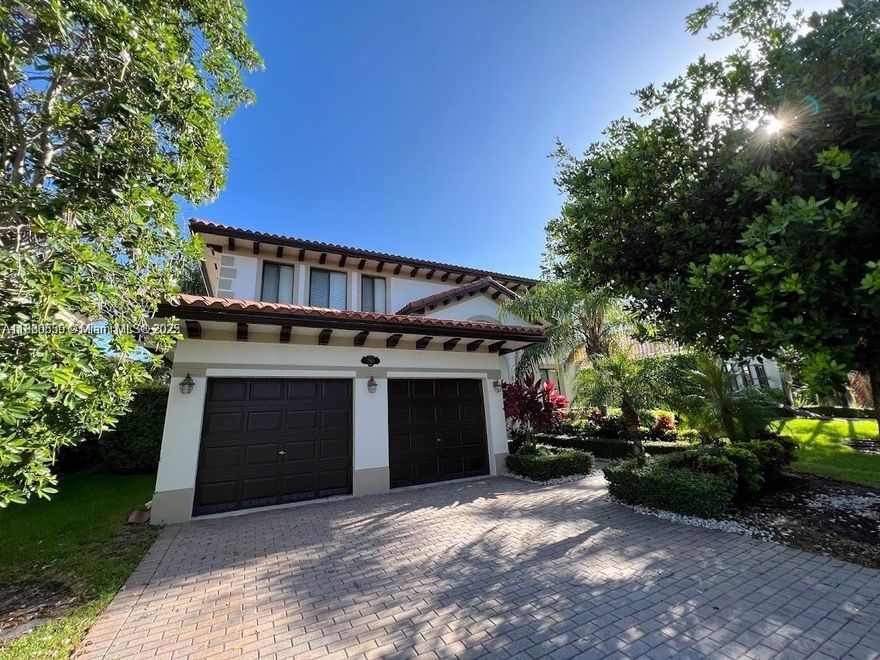 "WOW MOVE IN WITH ONLY TWO MONTHS IF YOU HAVE GOOD CREDIT". Magnificent 5BR/4BA home in the secure community of Cutler Cay. Features marble floors and European oak wood on stairs and second level, wrought iron door and staircase, and French doors. Gourmet kitchen with stainless steel appliances, wine cooler, and built-in sound and intercom systems. Property boasts a beautiful, large balcony accessible from the master bedroom. Luxurious master bath includes tub with Roman columns, separate shower, toilet, and bidet. Additional highlights include a bedroom and full bath on the first floor, laundry room, under-stair wine/storage area, two A/C units, and patio with built-in BBQ. Spacious master suite with walk-in closet. Resort-style clubhouse. Conveniently located near Black Point Marina.