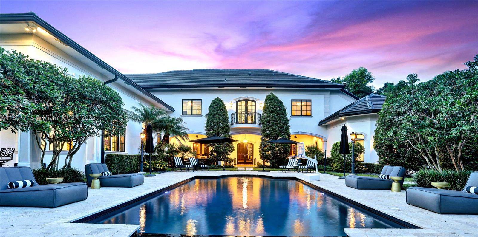 A modern French Chateau in Parkland's most exclusive enclave. This Turnkey private, lakefront estate spans 2+ acres and blends timeless elegance with cutting-edge luxury. Features 7 beds, 7 baths, soaring ceilings, imported marble, 1,000+ bottle wine room, smart tech, and chef's kitchen with Sub-Zero, Wolf, and butler's pantry. Resort style heated saltwater pool/spa, outdoor kitchen w/ outdoor living room/ fireplace, lakeside gazebo, 8 car garage, gym, office, whole-home generator, new roof 2023, impact windows and water filtration system. The only street in Parkland Ranches w/ city water and sewer. Peace of mind with 25 camera security system spanning the estate and private gated entry. Well over $1M in recent updates. Open to sell fully furnished. A once in a lifetime legacy property.