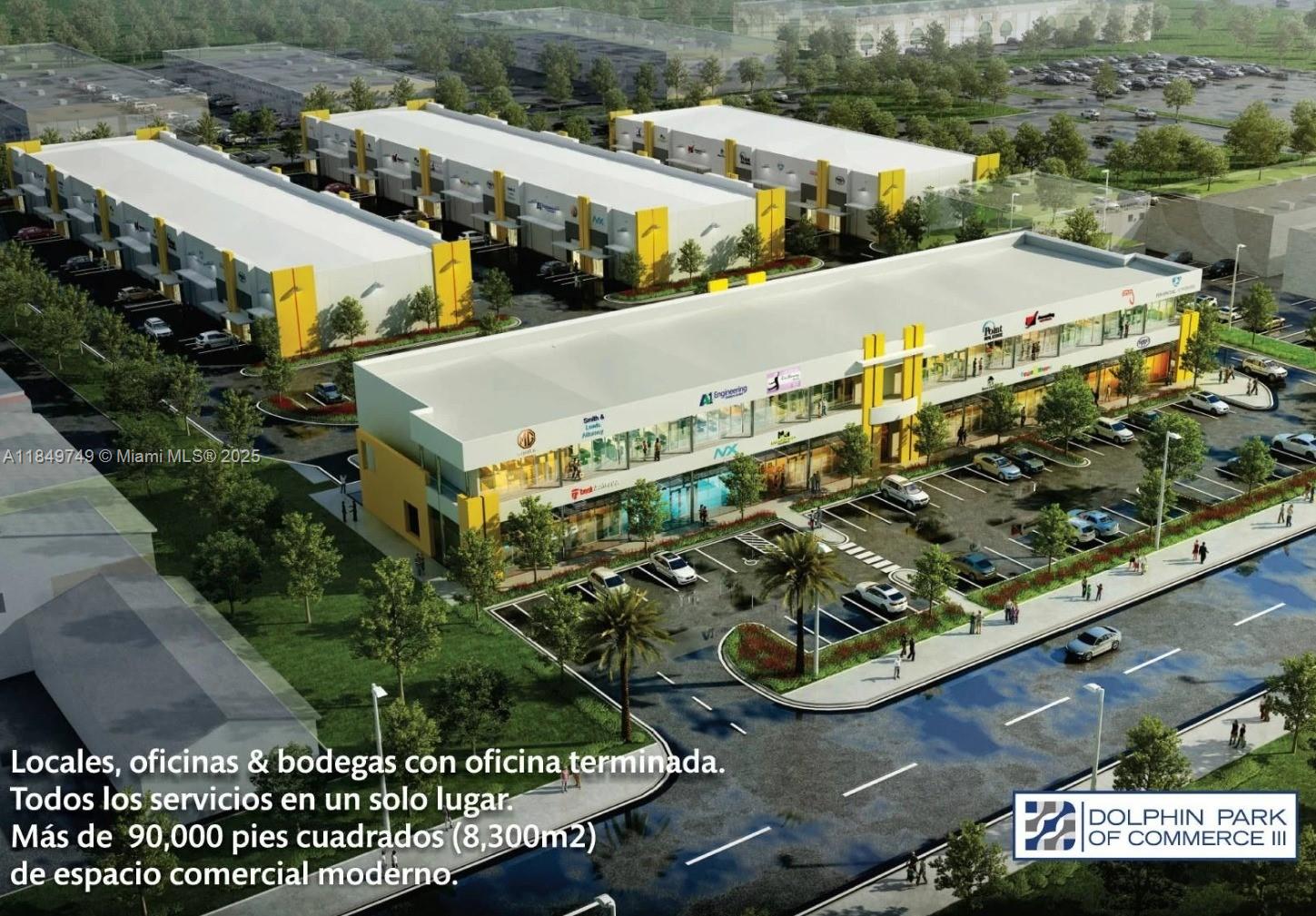 LOCATION, LOCATION, LOCATION!!! BRAND NEW WAREHOUSE .24 FEET HIGH. 1236 SQ FT. 2 OFFICE SPACE, ONE BATHROOM. IMPACT WINDOWS. STREET LEVEL. EXCELLENT LOCATION, NEAR TO DOLPHIN MALL, INTERNATIONAL MALL, JUST MINUTES TO THE AIRPORT AND MAJOR EXPRESSWAYS