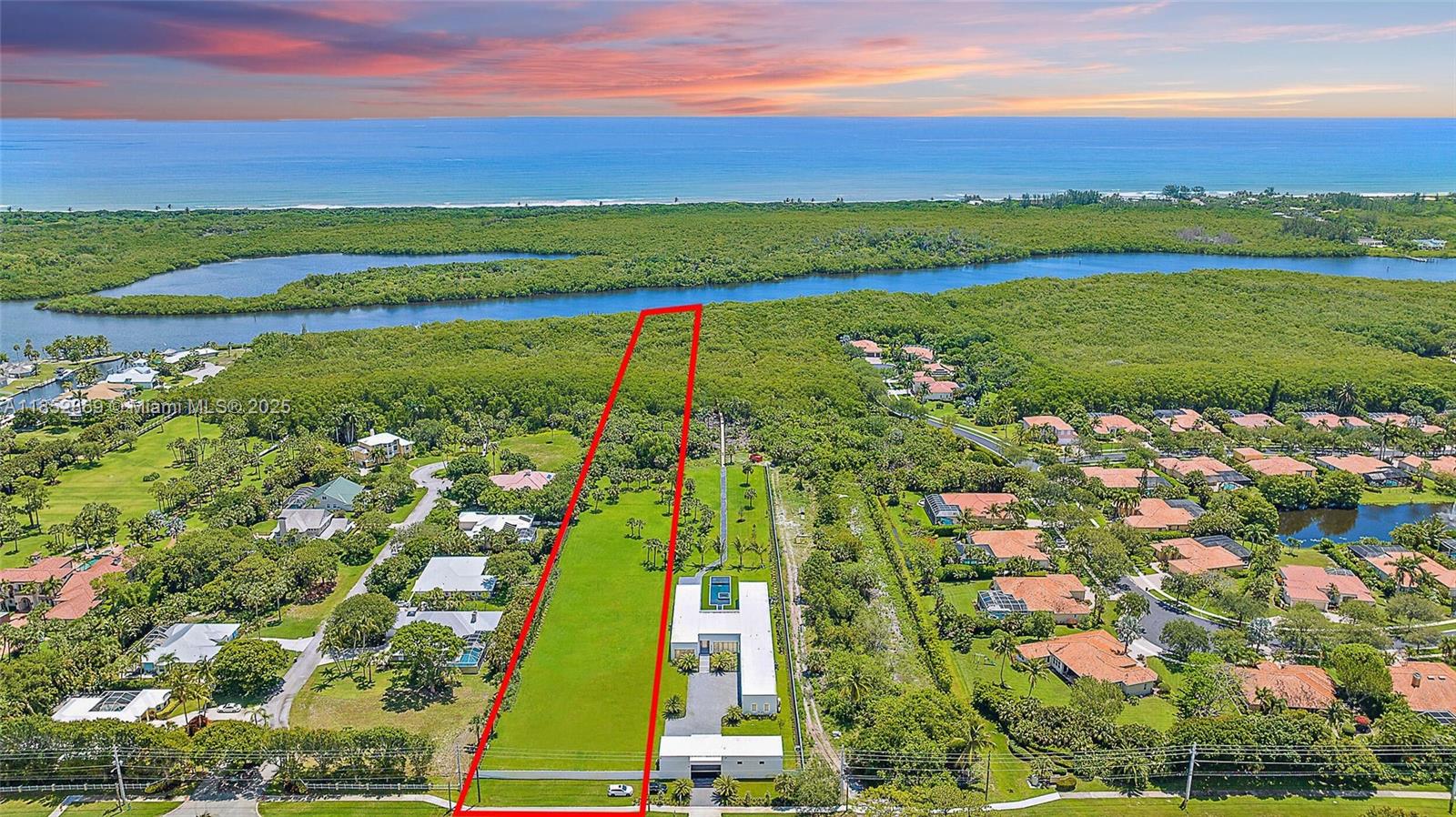Fantastic opportunity to build your own dream home on over 4 acres and 110' of waterfrontage. This property is a one-of-a-kind, you have room for it all; garages for cars, wide open spaces for tennis or pickleball courts, pool, patios, guest house... anything that makes you happy. Property directly next door also available RX-11098636 / AX-11821189.