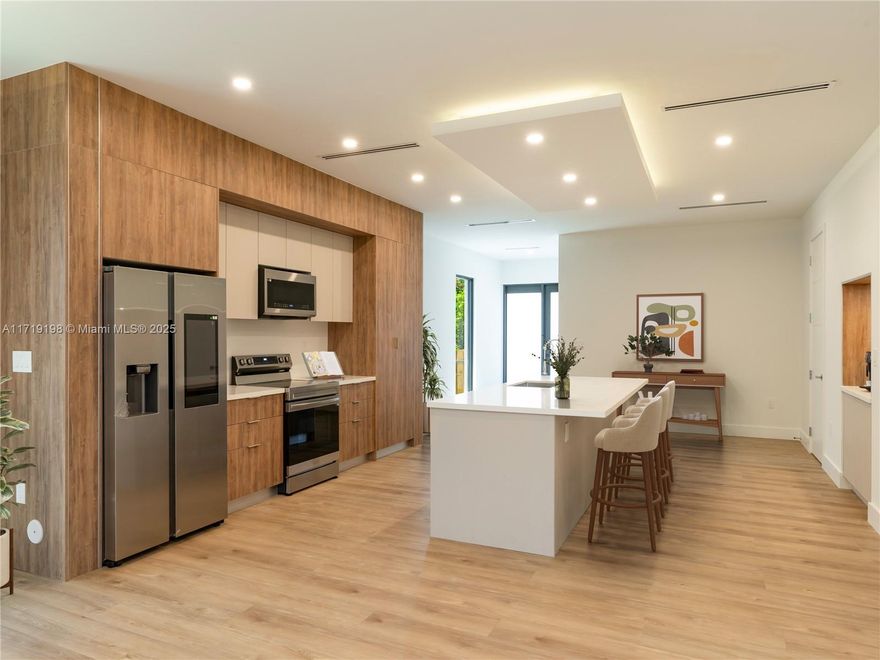 This stunning luxury property in East Fort Lauderdale boasts just under 3,000 square feet. Featuring 4 generously sized bedrooms and 3.5 bathrooms, this home is adorned with high-end finishes throughout. All bedrooms are conveniently located on the second floor, including a primary suite with an expansive walk-in closet. Designed for both comfort and entertaining, the home offers ample storage and a 1-car garage. The fenced-in yard provides privacy and outdoor enjoyment, while its prime location is just a short stroll to the picturesque Snyder Park.