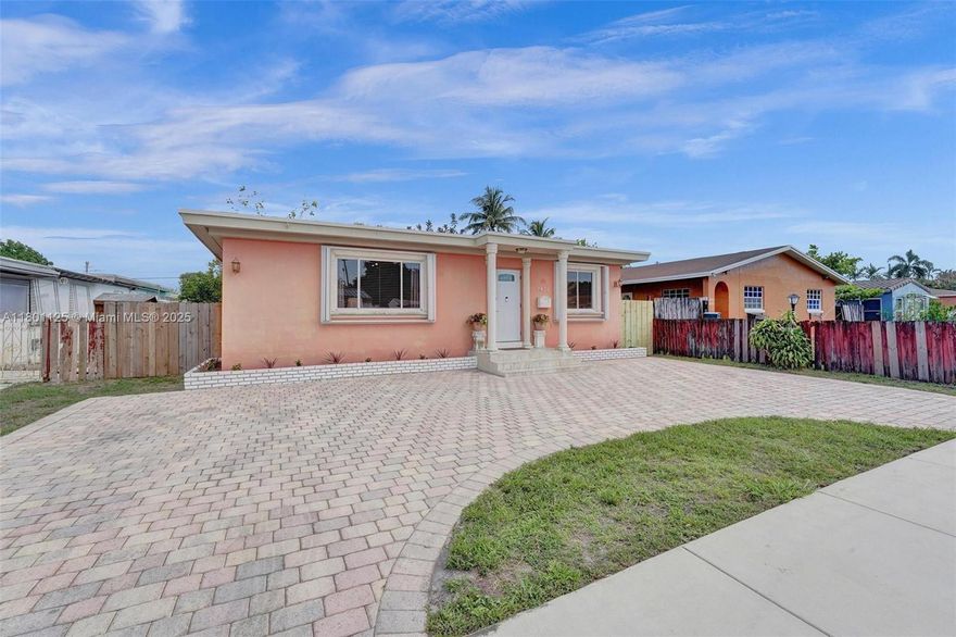 Charming 2BR/1 Ba HOUSE with Cottage in back, Alley behind property gives the cottage separate entrance and parking, House has circular brick driveway, park 3+ cars easily, alley access to large fenced back yard w/storage shed, fruit trees, (room for pool, boat, motorcycle, trailer). SFH has water filter, tankless water heater 2023, roof 2014, central AC 2017, large bay windows with storm shutters, W/D. Back cottage is studio w/ kitchen, 1 Bath, extra storage, 2 parking spots. Take property with cottage tenant or not, (month to month lease, under market value). Potential income $3800+ per month for both. NO Association, great for short term or long term rental or owner occupy with studio income towards mtg. Close to beaches, airport, Hard Rock, Dania Point shopping, restaurants, more.