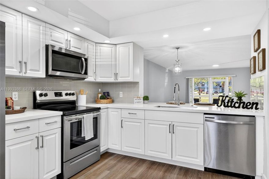 Welcome to this beautifully maintained 2 bedroom, 2 bathroom residence located in the desirable Century Village community. This unit features a modern kitchen with quartz countertops and stainless steel appliances, making it a chef’s delight. Enjoy the convenience of an in-unit washer and dryer, as well as a spacious balcony. Residents can take advantage of fantastic community amenities, including golf, a multi-million-dollar clubhouse, multiple pool areas, and much more. The property is ideally located near Pembroke Gardens, major highways (I-75), shopping, dining, and entertainment. The community also offers free shuttle bus service and a fitness center. This residence is located in a vibrant 55+ community designed for active adult living.